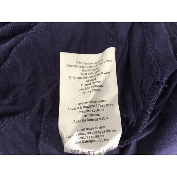 Motherhood Maternity Dress Size M Blue Stretch Side Ruched Bodycon Crew Neck - Picture 8 of 10